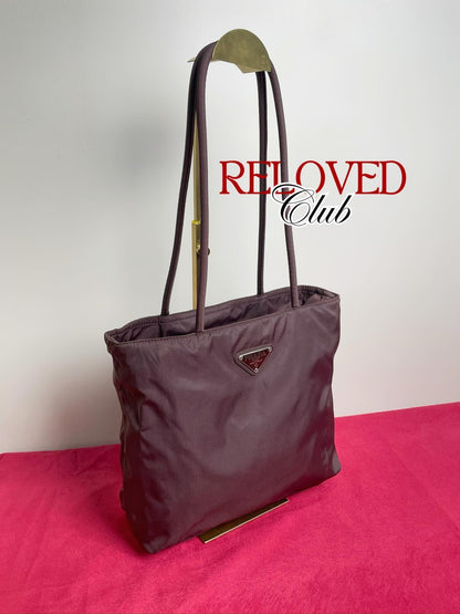 Prada Nylon Long Strap in Brown