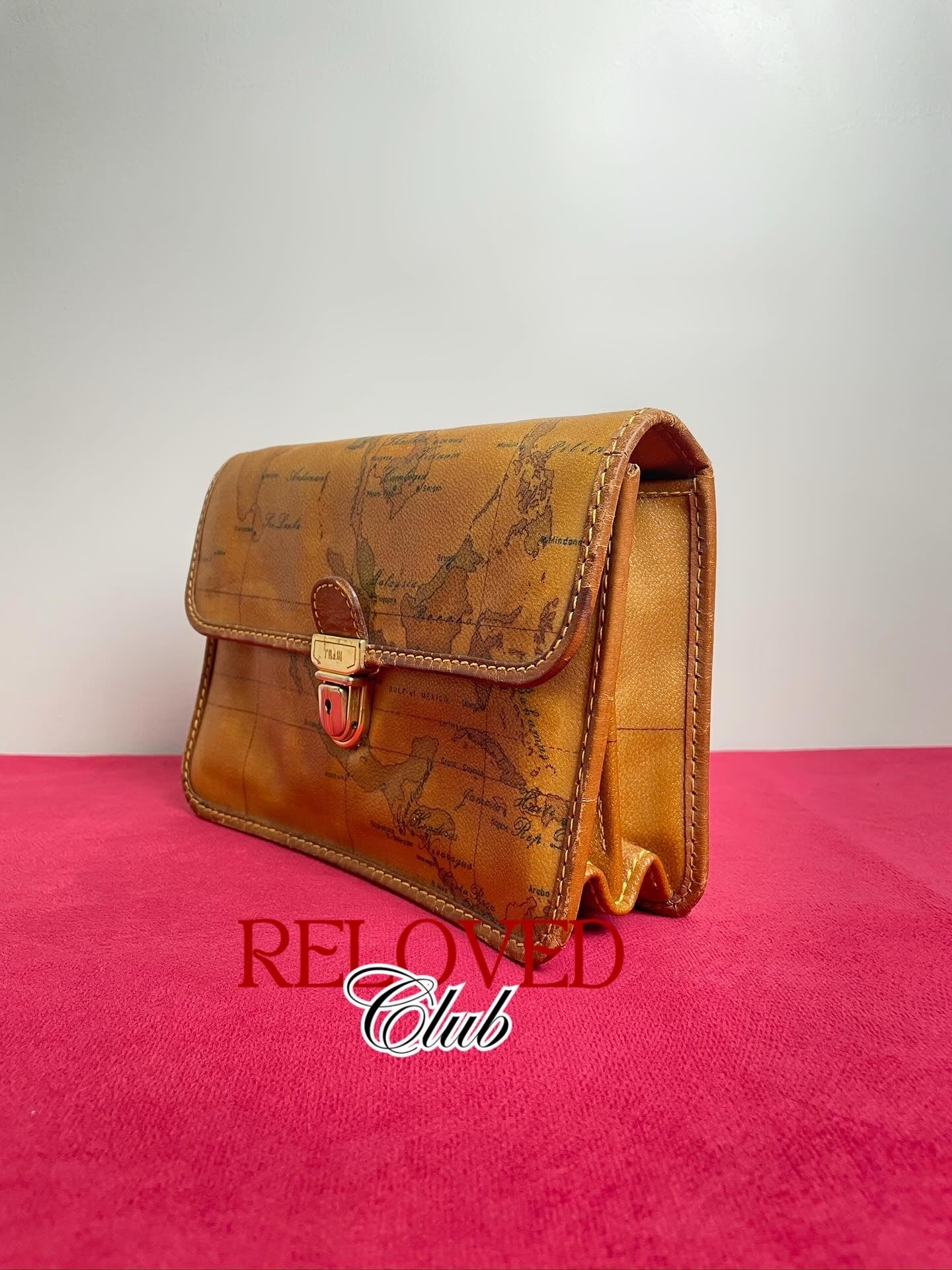 Alviero Martin Classic Geo Map Print Clutch
