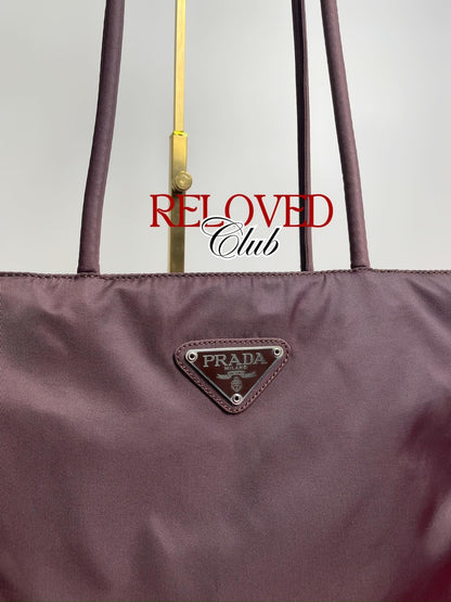 Prada Nylon Long Strap in Brown
