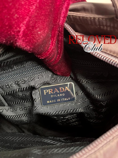 Prada Nylon Long Strap in Brown