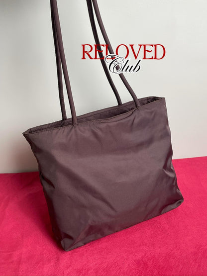 Prada Nylon Long Strap in Brown