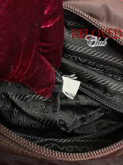 Prada Nylon Long Strap in Brown